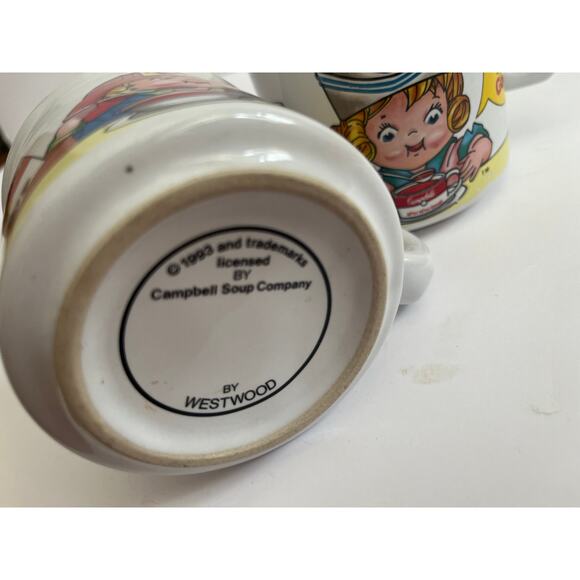 Set of 2 1993 Campbell's Soup Mugs Fireman Nurse M'mm M'mm Good! No chips - Picture 5 of 5